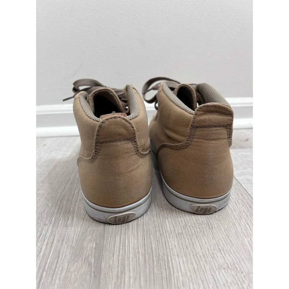 Lugz Stride Mens 12 Tan Canvas Chukka Boots Moc Toe Mid Top Sneakers MSTRDC-2553